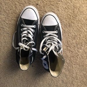 Black converse all star high top sneakers